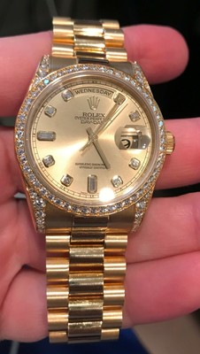 ROLEX 118388 18K GOLD DAY DATE CROWN 