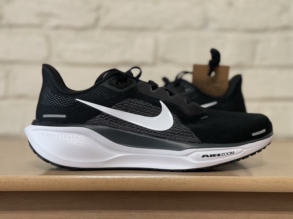 Nike Pegasus 41 Wide Road Running Shoes Black White FQ0965-002