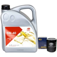 MotoröL Set 5W-40 5 Liter + ÖLfilter Sm 5091 FüR Hyundai H-1/Starex Bus