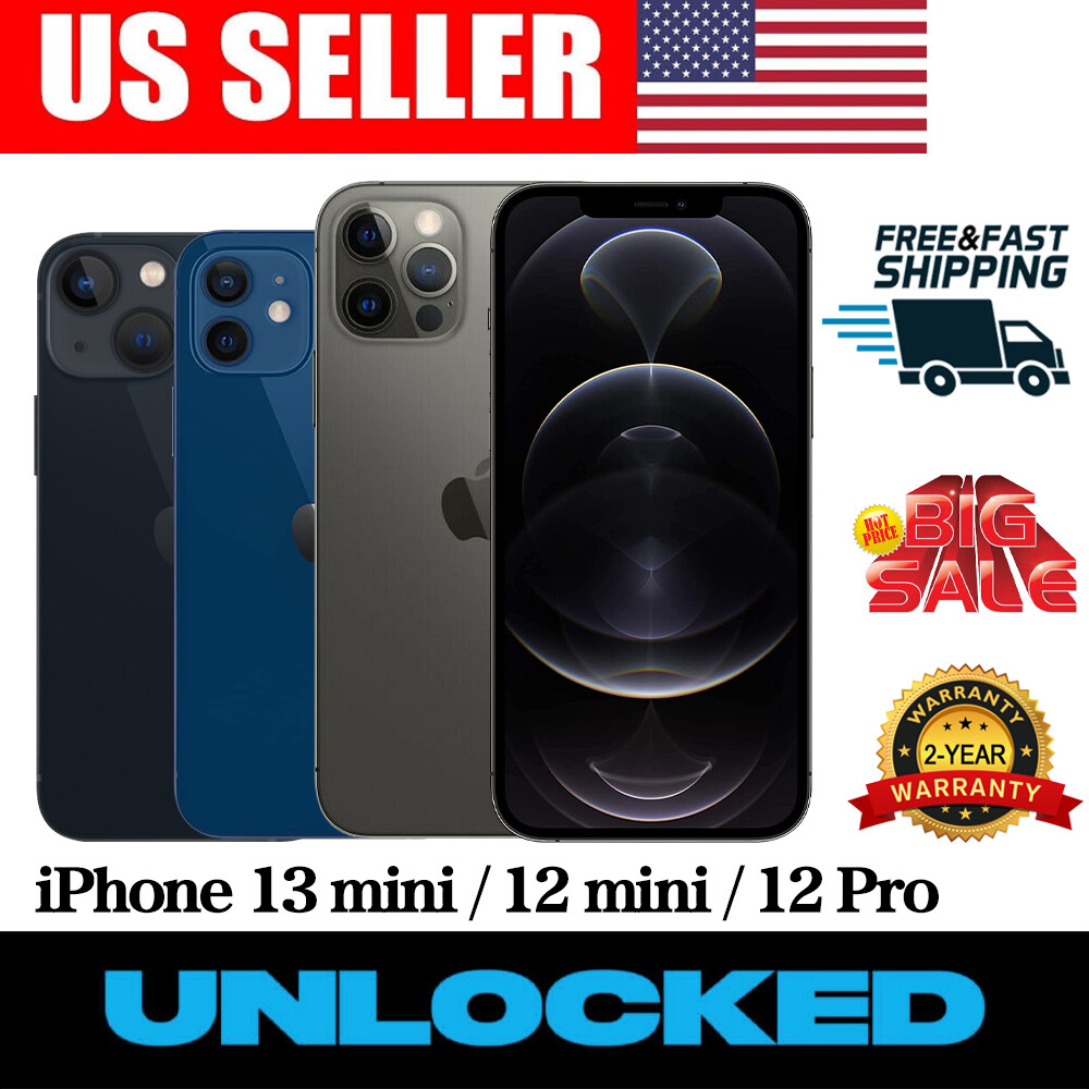 New Sealed Apple iPhone 12 Pro/12 Mini/13 Mini USA Fully Unlocked
