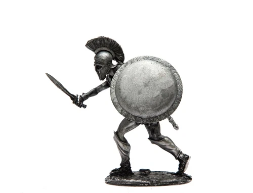 Tin 54mm Greece. Athenian Hoplite War of Athens and Sparta 1:32 Pewter Miniature