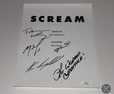 SCREAM CAST SIGNED FULL MOVIE SCRIPT NEVE LILLARD SKEET KENNEDY WADDELL ...