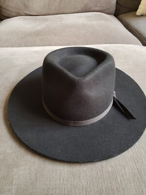 Lack of Color Black Noir Wool Felt Wide Brim Rancher Fedora 