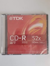 CD-R 52x 80 Min 700 MB TDK Recordable CD New