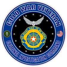 Cold War Veteran Criminal Investigation Command Bumper Sticker Military Decal 5"