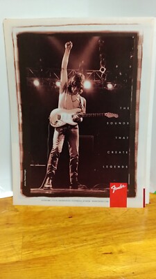 JEFF BECK FENDER STRATOCASTER GUITAR 1998 ORIGINAL PRINT AD. 11 X