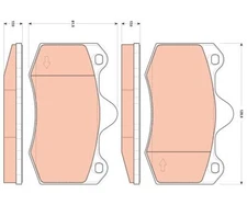 Brake pad set, disc brake TRW GDB1852 for Seat Ibiza IV