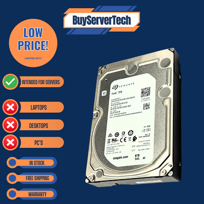 RECERT Seagate ST8000NM0075 8TB SAS 12Gbps 7200RPM 3.5
