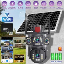 Solar Powered Wireless WiFi Camera Outdoor Pan/Tilt Home Security Surveillance