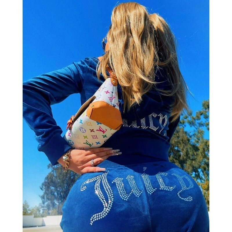 Juicy Couture Y2K Girl Women Logo Tracksuit 2piece Set Sport