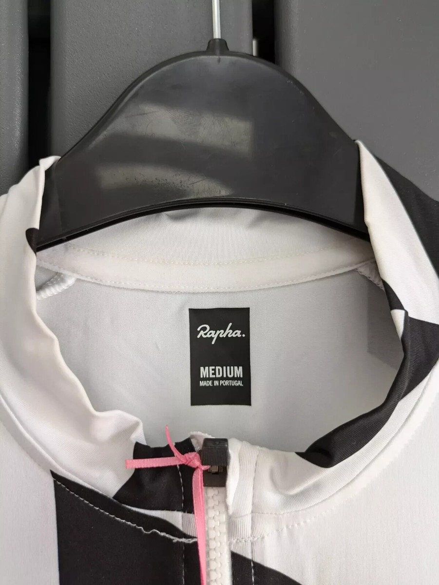 BNWT WHITE DATA PRINT RAPHA PRO TEAM CYCLING SHORT SLEEVE SKIN