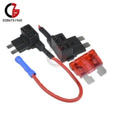12V TAP Adapter Standard ATM APM Auto Blade Fuse Holder Car Add-a-circuit Fuse