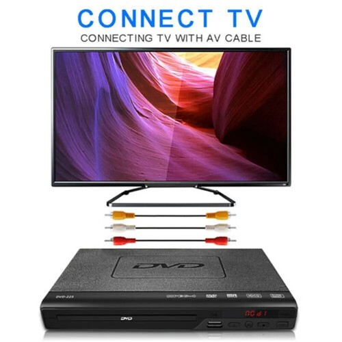 Tragbarer DVD Player CD VCD USB SVCD Player DVD Videoplayer mit Fernbedienung - Afbeelding 5 van 12