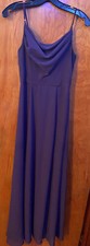 David's Bridal Women’s Long Party Dress Cowl Neck Plum Purple - Bridesmaid Dress