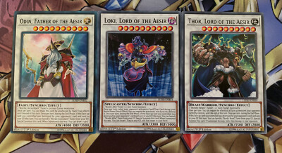 Yugioh Thor, Lord of the Aesir + Odin Father of the Aesir + Loki Nordic Gods Set | eBay Yugioh Thor, Lord of the Aesir + Odin Father of the Aesir + Loki Nordic Gods Set | eBay