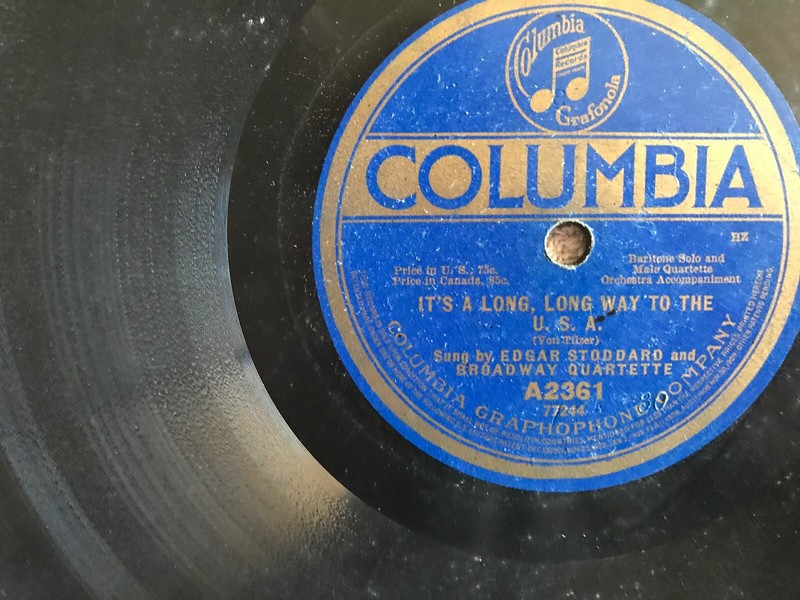 Victrola Record It's A Long, Long Way To The U.S.A.By Stoddard  Columbia A2361