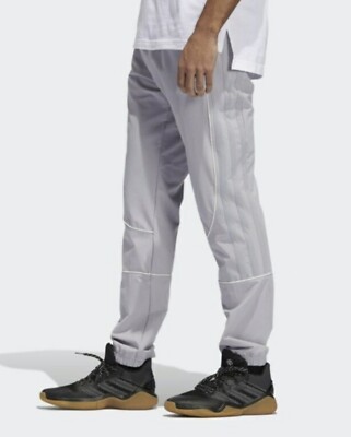 Adidas Pants Mens Large Harden CU Basketball Tech Woven Jogger Gym Wolf Grey NWT