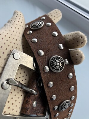 Vintage Chrome Hearts style belt leather Japanese Brand | eBay