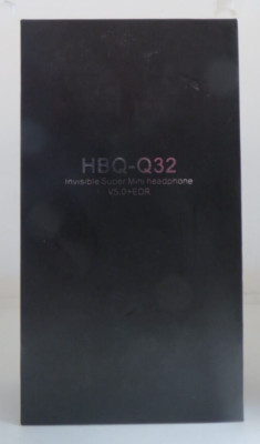 HBQ-Q32 INVISIBLE SUPER MINI HEADPHONE V5.0+EDR BLACK WITH CHARGER NEW