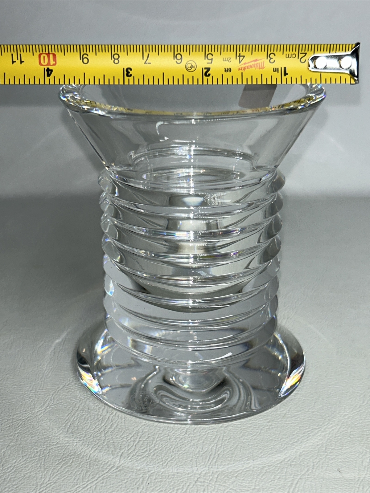 BACCARAT Lalande Pencil Cup Pen Holder Vase Clear Crystal Glass Votive