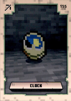 Minecraft Trading Cards 2021 - Nr. 155 Clock Item Basis Karte