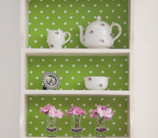 LIME GREEN WHITE POLKA DOT STICKY BACK PLASTIC SELF ADHESIVE VINYL DCFIX 2mx45cm