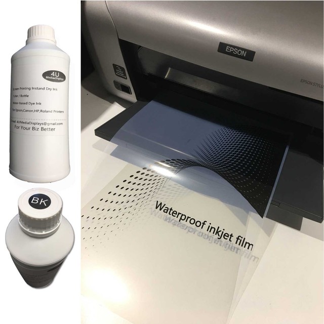 1000 ml,UV Blocking Waterproof Inkjet Silk Screen Printing Black Film