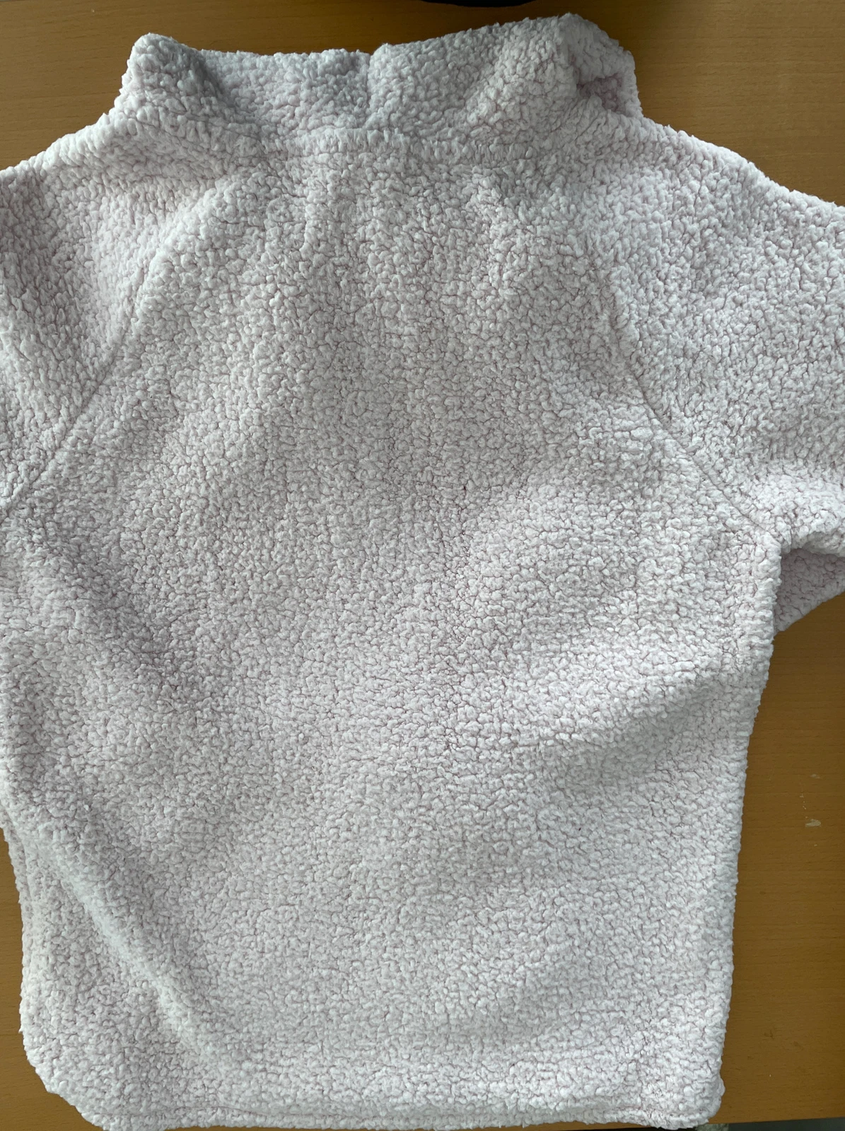 UNDERCOVER Victoria Secret ROSA Sherpa mezza zip pullover felpa con cappuccio rosa chiaro piccolo