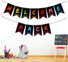 Welcome Back Banner for Classroom Decorations, Welcome Bulletin Board Banner Wel