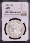 1884-S Morgan Silver Dollar NGC AU58 - Flashy Key Date