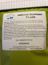 Chris  s Fishes Immune Support Flake Fish Food 4oz