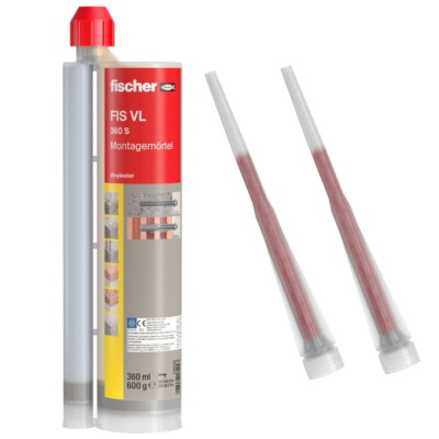 Fischer Montagemörtel FIS VL 360 S  - 360 ml - inkl. 2x Statikmischer FIS M - 51