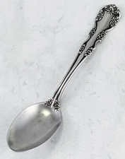 Vintage Simpson Hall Miller & Co Sterling Silver Wild Rose Baby Spoon 17.18g