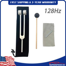 128Hz Musical Tuning Fork with Silicone Hammer Sound Vibration Tool