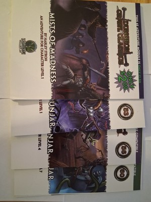 Lot Of 4 Dungeon Crawl Classics 4th Edition, Volumes 53,56,60  Mists Of Madness