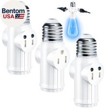Light Socket to Plug Adapter 3 Pack , Light Bulb Outlet Socket Adapter for 3 2