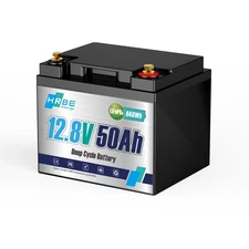 12V 50Ah Deep Cycle Battery Lithium BMS Iron Phosphate LiFePO4 Battery For RV