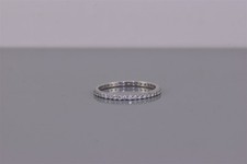 Sterling Silver 1.8mm Cubic Zirconia Eternity Stackable Band Ring 925 Sz: 8