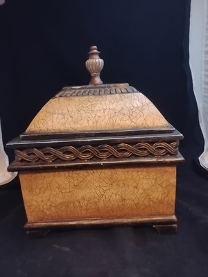 Decorated Storage Boxe Designed to Portray Age Large One Removable Lid