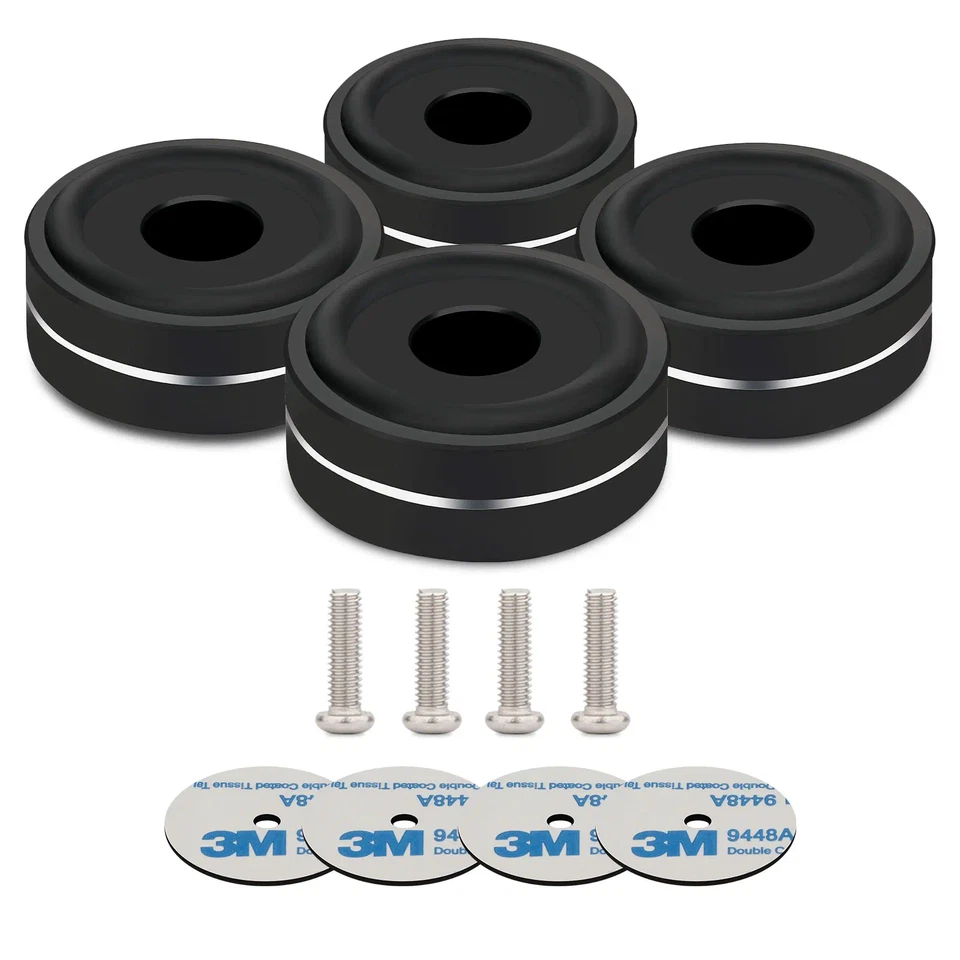 Soporte de aislamiento de altavoz de gama alta de aluminio de 40 x 15 mm 4 piezas tocadiscos almohadilla para pies DAC Foto 3 de 4