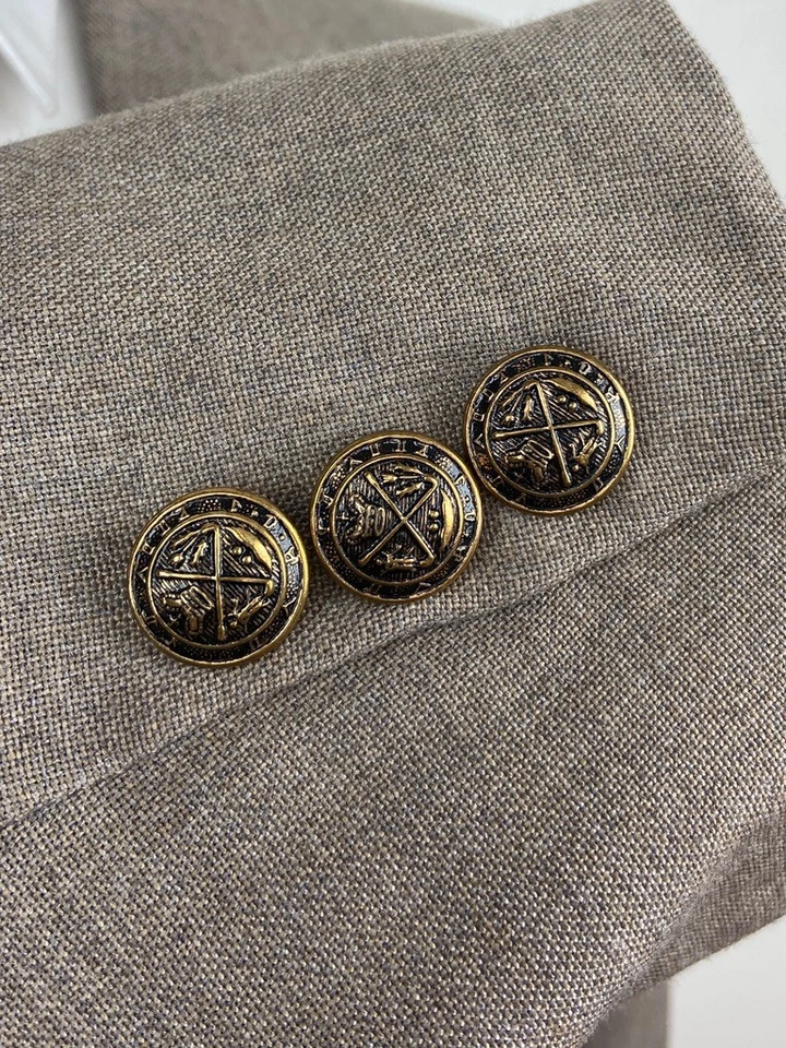 Blazer Abrigo Deportivo Traje Chaqueta DE COLECCIÓN JOSEPH RICHARDS Para Hombres 44L Botón de Metal EE. UU. Foto 4 de 4