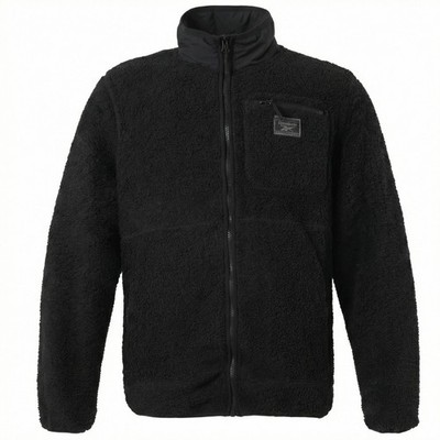 Reebok Sherpa Jacket Herren Fleece Jacke schwarz neu
