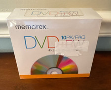 Memorex DVD-RW 10 Pack 4.7GB 4x Discs  Cases 120 Minutes Blank Media