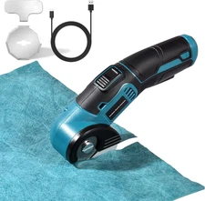 4V Cordless Electric Scissors Heavy Duty Cardboard Fabric Leather Carpet Cutter