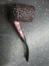 Vintage Don Carlos Italy One Note Rusticated Bent Billiard Smoking Pipe