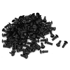 100pcs Push Nylon Clip Rivet Hook Black 2.9-3.6mm Panel Thickness