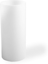 Clearanc Sale:Hurricane White Candle Glass, Open Ended Cylinder, W: 4", Ht: 12"