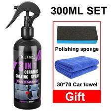 3 in 1 Nano Ceramic Car Coating | Hydrophobic Polish & Paint Protection Spray