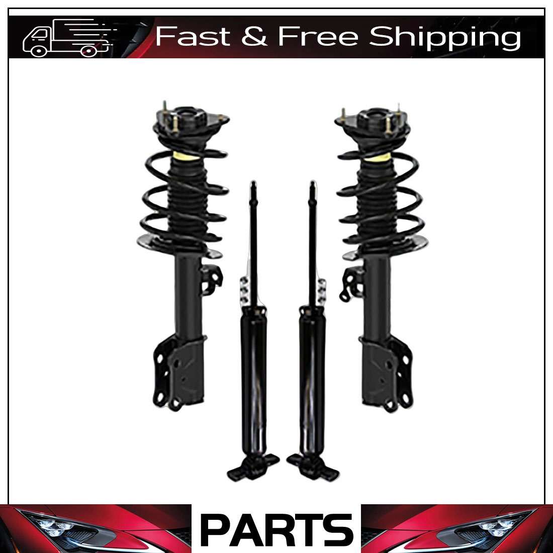 Monroe Front Struts & Rear Shocks Fits 2015-2017 Ford Mustang 3.7L