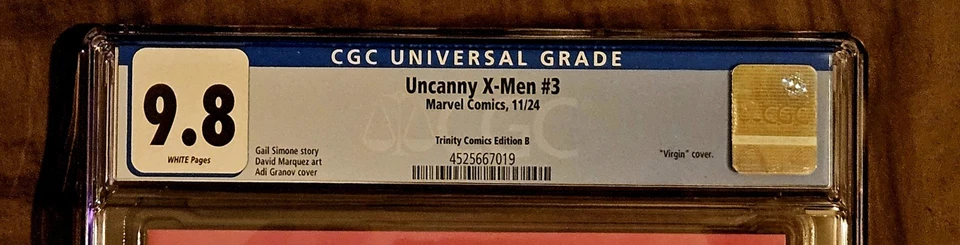 Uncanny X-Men #3 Trinity Comics Adi Granov Pink Miami Vice 80's Rogue, CGC 9.8 - Image 3 of 3